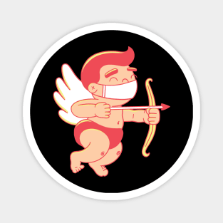 Cupid With Face Mask Magnet